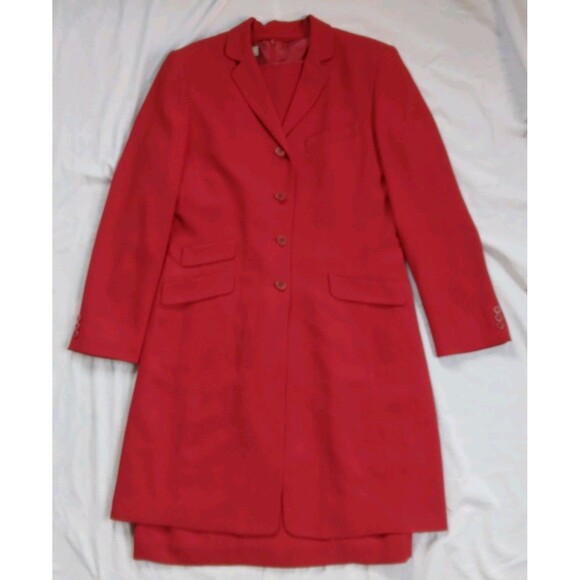 Liz Claiborne Dresses & Skirts - 2 Piece Liz Claiborne Collection Red Sleeveless Shift Dress Jacket Holiday 12